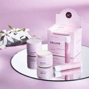 Colagen Deluxe - 20 Shots - Colagen Marin Hidrolizat Lichid cu 12.500 mg + Acid Hialuronic 75 mg + Biotina 5000 mcg + MSM 125 mg + Zinc + Siliciu + Vitamine 6 Colagen Deluxe Fiole + Crema de Noapte si zi cu retinol