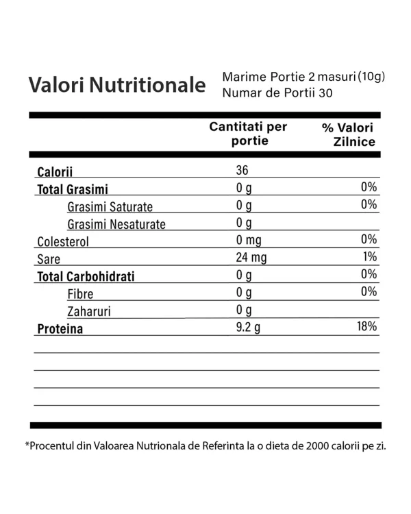 Colagen Pure (din Pește) – Hidrolizat de Tip 1 și 3 cu 10.000 mg per Doză Zilnică – Sub formă de Pulbere cu 300 g