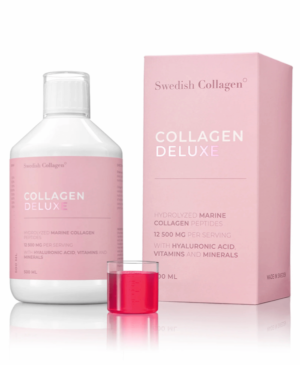 Colagen Deluxe (din Pește) – Lichid, Hidrolizat Tip 1 și 3 cu 12.500mg + Acid Hialuronic 75 mg + Biotină 5000 mcg + MSM + Zinc + Siliciu + Vitamine – 500 ml
