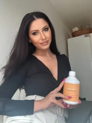 Colagen Morning Glow (din Peste) - Lichid, Hidrolizat Tip 1 si 3 cu 10.000 mg + Acid Hialuronic 25 mg + Retinol 800 mcg + Biotina 5000 mcg + Probiotice + MSM + Siliciu + Vitamine - 500 ml