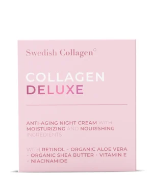 Crema de noapte cu Retinol Gama Colagen Deluxe imbunatatita cu Aloe Vera, Unt de Shea, Vitamina E si Niacinamide - 50 ml 5 Crema de noapte cu Retinol Gama Colagen Deluxe imbunatatita cu Aloe Vera, Unt de Shea, Vitamina E si Niacinamide