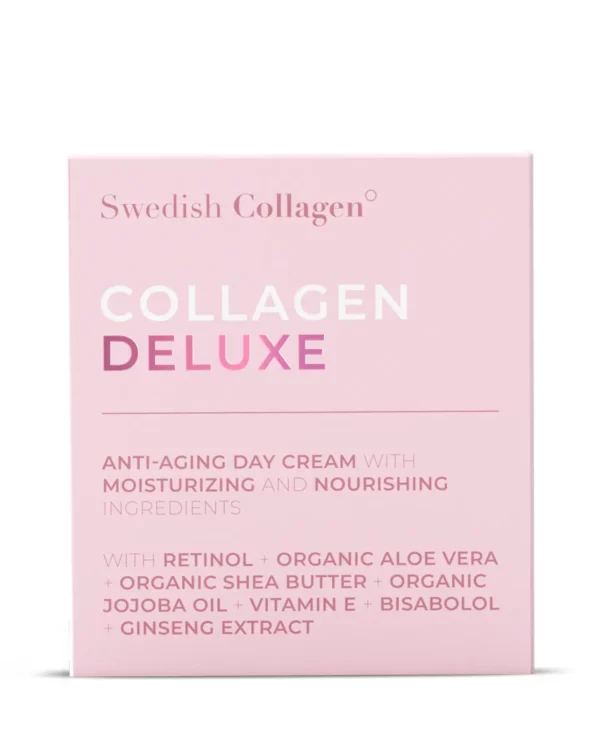 Crema de zi Colagen Deluxe cu Retinol, Acid Hialuronic, Colagen Marin, Vitamina E, Unt de Shea, Ulei de Jojoba, Aloe Vera