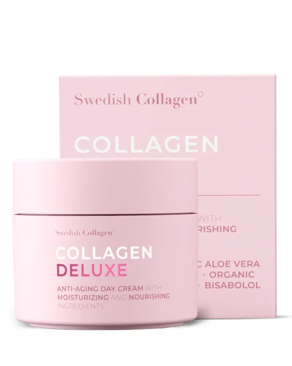 Crema de zi Colagen Deluxe cu Retinol, Acid Hialuronic, Colagen Marin, Vitamina E, Unt de Shea, Ulei de Jojoba, Aloe Vera