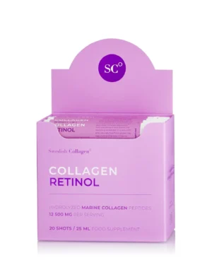 Colagen Retinol - Colagen Marin Hidrolizat Lichid Tip 1 si 3 cu 12.500 mg + Retinol 800 mcg + Acid Hialuronic 75 mg + Biotina 5000 mcg