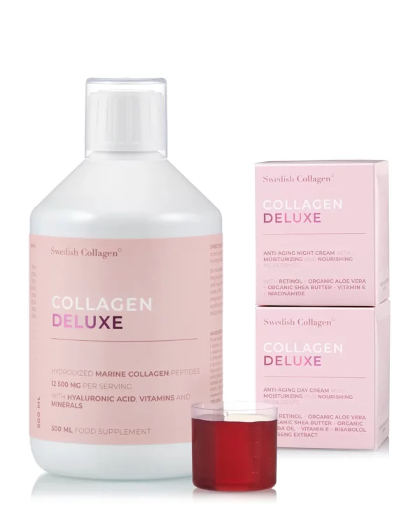 Super Pachet Deluxe Radiance cu Colagen Deluxe 500ml + Pachet Creme Retinol zi si Noapte