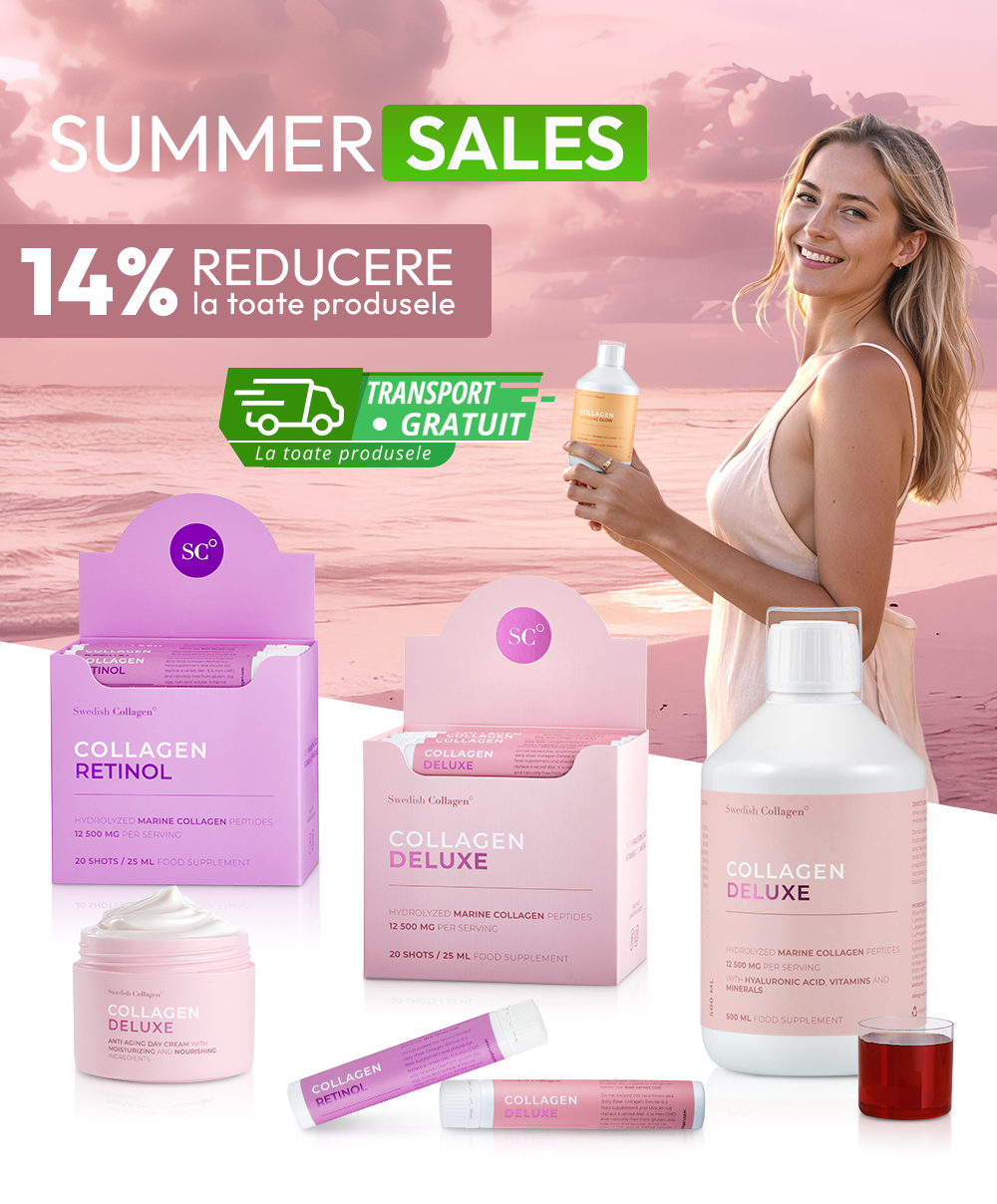 Strălucește natural — 14 % reducere la toate elixirele Swedish Collagen + livrare gratuită în România!