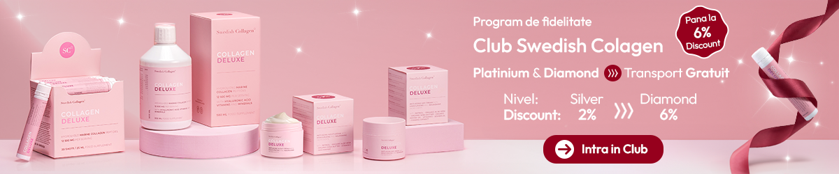 Home - Swedish Colagen 7 Program de Fidelitate Swedish Colagen - Extra Discount Pana la 6% + Transport Gratuit pentru Platinium si Diamond