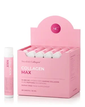 Collagen Max - 30 Fiole - Colagen Marin Hidrolizat Lichid 15.000 mg Tip 1 și 3 + Acid Hialuronic 150 mg + Elastină 50 mg + MSM 125 mg + Biotină 5000 mcg + Zinc + Seleniu + Vitamine