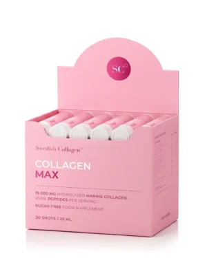 Collagen Max - 30 Shots - Colagen Marin Hidrolizat Lichid 15.000 mg Tip 1 și 3 + Acid Hialuronic 150 mg + Elastină 50 mg + MSM 125 mg + Biotină 5000 mcg + Zinc + Seleniu + Vitamine 3 Collagen Max - Colagen Marin Hidrolizat Lichid 15.000 mg Tip 1 și 3 + Acid Hialuronic 150 mg + Elastină 50 mg + MSM 125 mg + Biotină 5000 mcg + Zinc + Seleniu + Vitamine - Cutie 30 Fiole