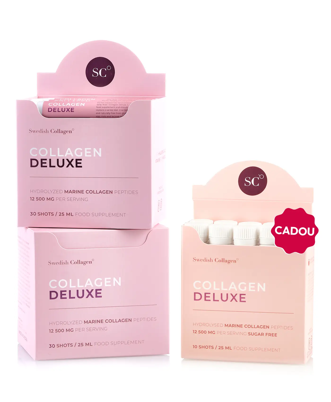 Pachet Deluxe Premium - 2 cutii × Collagen Deluxe 30 Shots + Cadou Travel Pack 10 Shots 1 Pachet Deluxe Premium - 2 cutii × Collagen Deluxe 30 Shots + Cadou Travel Pack 10 Shots