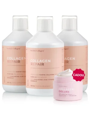Pachet Frumusețe Interior & Exterior - 3 sticle × Collagen Repair + Cadou Crema de Zi cu Retinol Deluxe